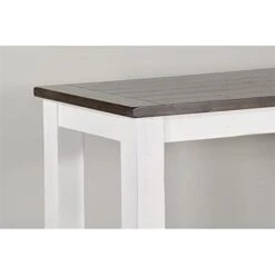 Sunny Designs Carriage House 36" Counter Height Table In White/Dark Brown -Safavieh Furniture 31FPEZohraL