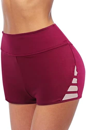 MatureGirl Women's High Waist Fitness Running Non- Yoga Shorts Yoga Pants Men Shorts (Black, L) 7 MatureGirl Women's High Waist Fitness Running Non- Yoga Shorts Yoga Pants Men Shorts (Black, L) - Image 7