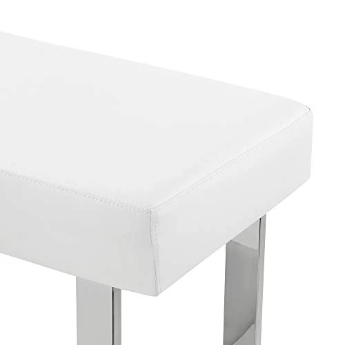 Armen Living Amanda Dining Bench, Off-White 3 Armen Living Amanda Dining Bench, Off-White - Image 3