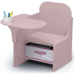 Delta Children MySize Chair Desk With Storage Bin - Greenguard Gold Certified, Dusty Rose -Safavieh Furniture 31FoMKQjzwL