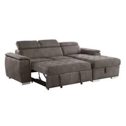 Homelegance Ferriday 98" X 66" Sectional Sleeper With Storage, Taupe -Safavieh Furniture 31FvjKzJ2uL
