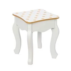 Children's Table And Chair Dressing Table, Dressing Table With Mirror And Drawers, Cute Princess Dressing Table For Little Girls, -Safavieh Furniture 31FwARpo2cL