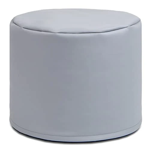 Jaxx Spring Modular Pouf Classroom Bean Bag Seat, Premium Vinyl - Submarine Grey 2 Jaxx Spring Modular Pouf Classroom Bean Bag Seat, Premium Vinyl - Submarine Grey - Image 2