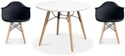 2xhome - Kids Size Plastic Toddler Armchairs With Natural Wooden Dowel Legs And White Round Table, Black (3 Piece Set) 24 2xhome - Kids Size Plastic Toddler Armchairs With Natural Wooden Dowel Legs And White Round Table, Black (3 Piece Set) -Safavieh Furniture 31GaHp09iQL. AC