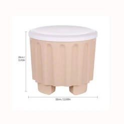 DOUBAO Multi-Purpose Storage Stool With Removable Lid Stackable Stool Storing Stool Chair -Safavieh Furniture 31Gccyu6mPL