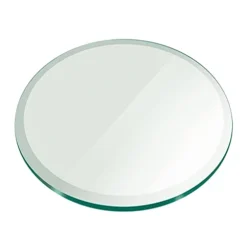 42" Inch Round Glass Table Top 1/2" Thick Tempered Beveled Edge By Fab Glass And Mirror