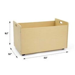 Humble Crew Toy Box With Wheels, Natural (TB234) -Safavieh Furniture 31HMb1sRvsL