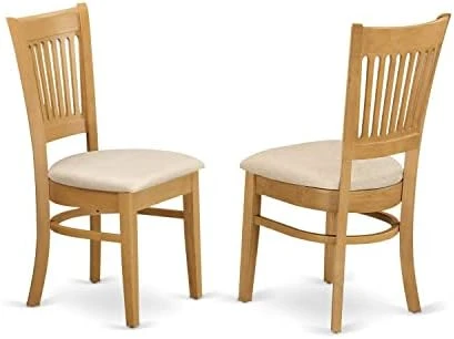 East West Furniture VAC-Oak-C Dining Chairs, Upholstered Seat & Modern NFT T Dining Room Table Rectangular Tabletop And 53.5 X 31.5 X 29-Oak Finish 8 East West Furniture VAC-Oak-C Dining Chairs, Upholstered Seat & Modern NFT T Dining Room Table Rectangular Tabletop And 53.5 X 31.5 X 29-Oak Finish - Image 8