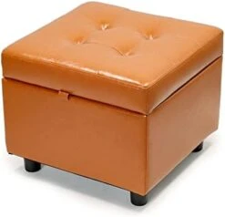 H&B Luxuries Tufted Leather Square Flip Top Storage Ottoman Cube Foot Rest (Black) 28 H&B Luxuries Tufted Leather Square Flip Top Storage Ottoman Cube Foot Rest (Black) -Safavieh Furniture 31HdBeYW44L. AC