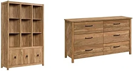 Sauder Cannery Bridge Storage Wall, L: 48.31" X W: 15.59" X H: 71.97", Sindoori Mango Finish & Cannery Bridge Dresser, Sindoori Mango Finish 9 Sauder Cannery Bridge Storage Wall, L: 48.31" X W: 15.59" X H: 71.97", Sindoori Mango Finish & Cannery Bridge Dresser, Sindoori Mango Finish - Image 9