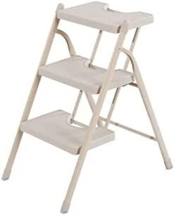 GENERIC 3-Step Steel Ladder Folding Step Ladder With Wide Anti-Slip Pedal Multipurpose Step Ladder Flower Stand Shelf Organizer For Household Kitchen Office 330lbs Load Capacity (Color : Bruin) -Safavieh Furniture 31IJfVm9GDL. AC