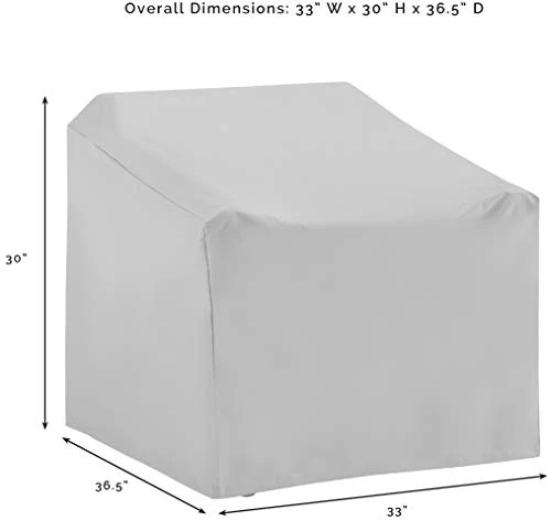 Crosley Furniture MO75011-GY Heavy-Gauge Reinforced Vinyl 4 Piece Furniture Cover Set (Loveseat, Sofa, Table/Ottoman, Chair), Gray 3 Crosley Furniture MO75011-GY Heavy-Gauge Reinforced Vinyl 4 Piece Furniture Cover Set (Loveseat, Sofa, Table/Ottoman, Chair), Gray - Image 3