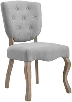Modway Array French Vintage Tufted Upholstered Fabric Four Dining Chairs In Beige -Safavieh Furniture 31Im23sN4L. AC
