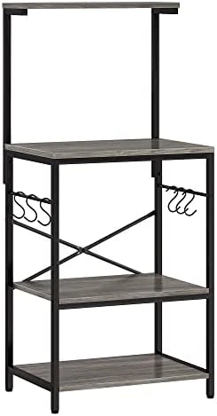 SUPERJARE Kitchen Bakers Rack With Power Outlet - Rustic Brown, 80921FC 6 SUPERJARE Kitchen Bakers Rack With Power Outlet - Rustic Brown, 80921FC - Image 6