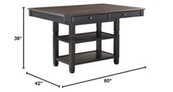 Homelegance 60" X 42" Two-Tone Counter Height Dining Table, Black/Natural 14 Homelegance 60" X 42" Two-Tone Counter Height Dining Table, Black/Natural -Safavieh Furniture 31JR1e5lY5L