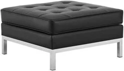 Modway Loft Tufted Button Faux Leather Upholstered Sofa In Silver Tan -Safavieh Furniture 31JVS9MtFEL. AC