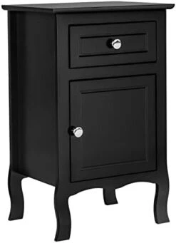 Cffuvros Country Nightstand With 1 Drawer And 1 Door, Wood Night Stand For Bedroom Night Tables, Bedside End Table For Bedroom Living Room Storage Organizer -Safavieh Furniture 31KKLxQo06L. AC