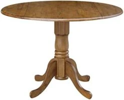 International Concepts Round Dual Drop Leaf Ped Table, Black/Cherry, 42-Inch -Safavieh Furniture 31KPdv0esuL. AC