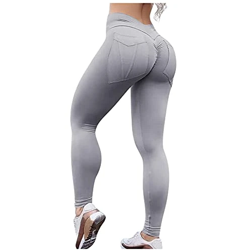 Sports Waist Yoga Stretch With Pockets Ladies Pants High Pants Fitness Sexy Yoga Pants Yoga Pants For Girls 7-8 (Grey, XL) 1 Sports Waist Yoga Stretch With Pockets Ladies Pants High Pants Fitness Sexy Yoga Pants Yoga Pants For Girls 7-8 (Grey, XL)