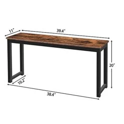 HOOBRO Dining Benches, Pair Of 2 Benches, Industrial Style Indoor Benches, Durable Metal Frame, For Kitchen, Dining Room, Living Room, Rustic Brown BF01CD01 -Safavieh Furniture 31L5VYDONrL