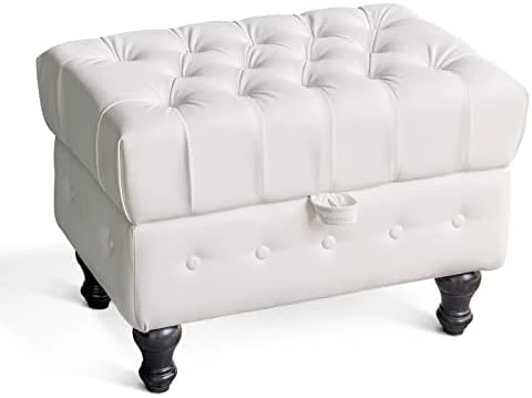 Artechworks Storage Coffee Table Ottoman, Button Tufted Velvet Upholstery Footstool Bed Ottoman For Living Room, Home Office, Space-Saving Storage Toy Box Stool, Pink 13 Artechworks Storage Coffee Table Ottoman, Button Tufted Velvet Upholstery Footstool Bed Ottoman For Living Room, Home Office, Space-Saving Storage Toy Box Stool, Pink - Image 13