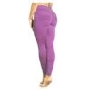 MatureGirl Suckled Stretch High Exercise Fitness Waist Sexy Pants Pocket Skinny Yoga Women Yoga Pants Yoga Pants Scrubs (Purple, M)