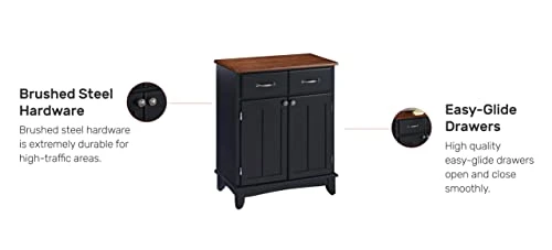 Buffet Of Buffets Medium Black With Cherry Top By Home Styles 5 Buffet Of Buffets Medium Black With Cherry Top By Home Styles - Image 5
