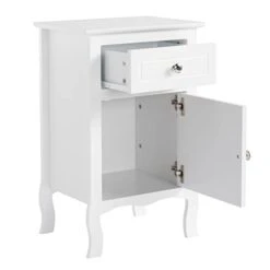 Cffuvros 2 PCS Country Nightstand, With 1 Drawer And 1 Door, Wood Night Stand For Bedroom Night Tables, Bedside End Table For Bedroom Living Room Storage Organizer -Safavieh Furniture 31Lrfm2OufL 1