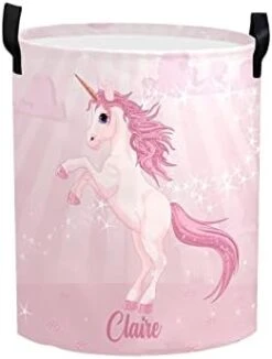 Personalized Laundry Basket Hamper,Unicorn Cloud Purple,Collapsible Storage Baskets With Handles For Kids Room,Clothes, Nursery Decor -Safavieh Furniture 31MYPxvoi6L. AC