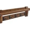 Alaterre Furniture Durango 60" L Industrial Wood Coat Hook Entryway Shelf