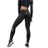 MatureGirl Mesh Sexy Women's Pants Leggings Stitching Sports Yoga Hip-Lifting Yoga Yoga Pants Women's Pants (Black, L)