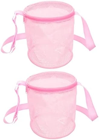 BESPORTBLE 2pcs Beach Bag Mesh Bag Mesh Bags For Toys Beach Tote Bag Kids Storage Organizer Sand Toys Organizer Beach Organizer Bag Carrying Straps Beach Bags Polyester Mesh Pink Mesh Bucket 5 BESPORTBLE 2pcs Beach Bag Mesh Bag Mesh Bags For Toys Beach Tote Bag Kids Storage Organizer Sand Toys Organizer Beach Organizer Bag Carrying Straps Beach Bags Polyester Mesh Pink Mesh Bucket - Image 5