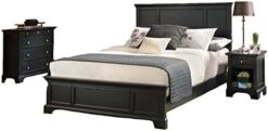 Bedford Queen Bed Headboard, Footboard, Rails And Matching Wood Panel Bed Chest And Nightstand Set In Black 14 Bedford Queen Bed Headboard, Footboard, Rails And Matching Wood Panel Bed Chest And Nightstand Set In Black -Safavieh Furniture 31Mnt8Sx2KL. AC