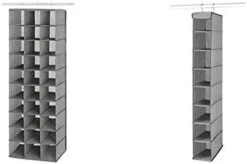 Whitmor, Crosshatch Gray, Hanging Shoe Shelves Closet Organizer, 30 Section -Safavieh Furniture 31N2kFbFziL. AC