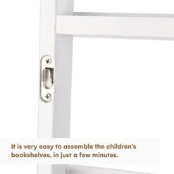 CHILDLIKE BEHAVIOR Bookshelf Organizer For Kids - White Bookshelf For Bedroom - 3 Tier Organizer - Single Sided Book Display - Nursery Book Shelves For Kids - Bookcase Rack For Bedroom -Safavieh Furniture 31NFfhmokTL