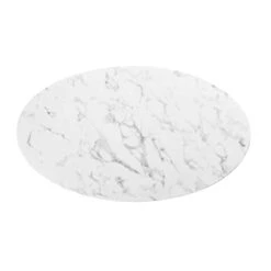 Modway Lippa 48" Oval-Shaped Mid-Century Modern Dining Table With Artificial Marble Top And White Base -Safavieh Furniture 31NckW34gQL