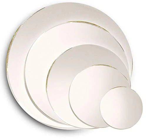 WGV Large Round Mirror Plate 14" Diameter, 4.5 Mm Thickness, Frameless Sanded Edges, Quality Thick Tray, Home Event Party Wedding Table Centerpiece Wall Decor, 1 Piece 2 WGV Large Round Mirror Plate 14" Diameter, 4.5 Mm Thickness, Frameless Sanded Edges, Quality Thick Tray, Home Event Party Wedding Table Centerpiece Wall Decor, 1 Piece - Image 2