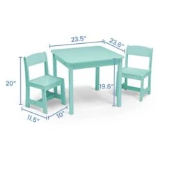 Delta Children MySize Kids Wood Table And Chair Set (2 Chairs Included) - Ideal For Arts & Crafts, Snack Time, Homeschooling, Homework & More - Greenguard Gold Certified, Mint 8 Delta Children MySize Kids Wood Table And Chair Set (2 Chairs Included) - Ideal For Arts & Crafts, Snack Time, Homeschooling, Homework & More - Greenguard Gold Certified, Mint -Safavieh Furniture 31OTBagD1oL