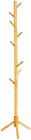 C&AHOME Bamboo Coat Rack Stand With 8 Hooks, Wooden Coat Tree Adjustable Sizes, Entryway Hall Tree Free Standing Coat Hanger Stand For Hat, Bag, Clothes, Jacket, Natural 7 C&AHOME Bamboo Coat Rack Stand With 8 Hooks, Wooden Coat Tree Adjustable Sizes, Entryway Hall Tree Free Standing Coat Hanger Stand For Hat, Bag, Clothes, Jacket, Natural - Image 7