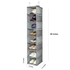Berdeng Hanging Shoe Organizer For Closet With Side Mesh Pockets,Hat Racks For Baseball Caps,Shoe And Hat Holder & Storage,8-Shelf,Gray,2 Pack 17 Berdeng Hanging Shoe Organizer For Closet With Side Mesh Pockets,Hat Racks For Baseball Caps,Shoe And Hat Holder & Storage,8-Shelf,Gray,2 Pack -Safavieh Furniture 31OVhAKRL8L