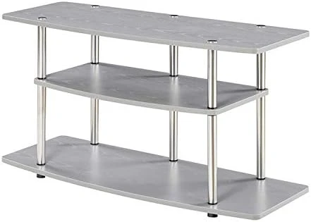 Convenience Concepts Designs2Go 3-Tier Wide TV Stand, White 6 Convenience Concepts Designs2Go 3-Tier Wide TV Stand, White - Image 6