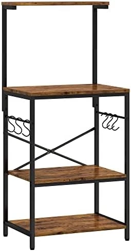 SUPERJARE Kitchen Bakers Rack With Power Outlet - Rustic Brown, 80921FC 5 SUPERJARE Kitchen Bakers Rack With Power Outlet - Rustic Brown, 80921FC - Image 5