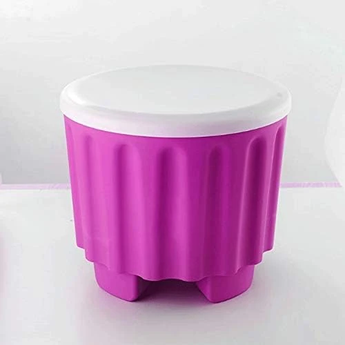 DOUBAO Plastic Storage Stool Multi-Function Overlay Storage Stool Fashion Creative Adult Stool Furniture (Color : D) 9 DOUBAO Plastic Storage Stool Multi-Function Overlay Storage Stool Fashion Creative Adult Stool Furniture (Color : D) - Image 9