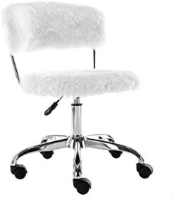DM Furniture Fluffy Home Office Desk Chair Furry Faux Fur Swivel Task Chair For Women Girls Kids, Living Room Bedroom Vanity, White 15 DM Furniture Fluffy Home Office Desk Chair Furry Faux Fur Swivel Task Chair For Women Girls Kids, Living Room Bedroom Vanity, White -Safavieh Furniture 31PaqDHoCwL. AC