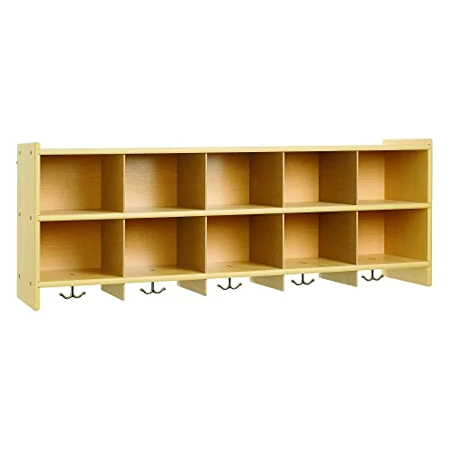 Angeles Value Line 10-Section Wall Locker, ANG7160, Kids Classroom Coat Rack & Storage Shelves, Cubby Organizer For Daycare, Playroom And Preschool 1 Angeles Value Line 10-Section Wall Locker, ANG7160, Kids Classroom Coat Rack & Storage Shelves, Cubby Organizer For Daycare, Playroom And Preschool