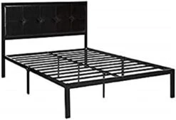 Cherie Faux Leather Classic Platform Bed Frame With Steel Support Slats, Queen 8 Cherie Faux Leather Classic Platform Bed Frame With Steel Support Slats, Queen -Safavieh Furniture 31Q1a2tq8lL. AC