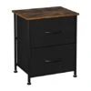 FURUIWUFENG Nightstand Nightstand Small Dresser With Removable Fabric Box, Living Room Small Coffee Table For Bedroom Nightstand With 2 Drawers End Table