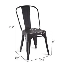 Amazon Basics 33DC01S4-BK Chair, Black, 20.1"D X 17.1"W X 33.5"H -Safavieh Furniture 31RPFsSSQcL