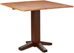 International Concepts Square Dual Drop Leaf Dining Table, 7 By 36-Inch, Unfinished & Set Of Two Madrid Chairs, Unfinished -Safavieh Furniture 31RdwCSB72S. AC