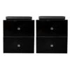 Nightstand With LED Lights And 2 Drawers, Modern Wooden Bedside Tables, Easy Assembly Fashion Small End Side Table For Bedroom, Living Room, Home, Office